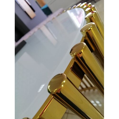 Журнальный стол CJ-1 белый мрамор + золото - Фото №5