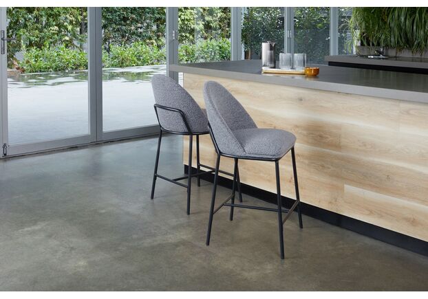 Фото №2. Полубарный стул B-150 серый+черный - Meblistico Полубарный стул B-150 серый+черный - Фото №2