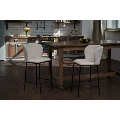 Полубарный стул B-300 айвори+черный - Фото №11