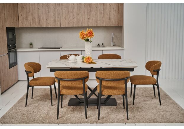 Стілець M-100 гірчичний+чорний - Фото №2