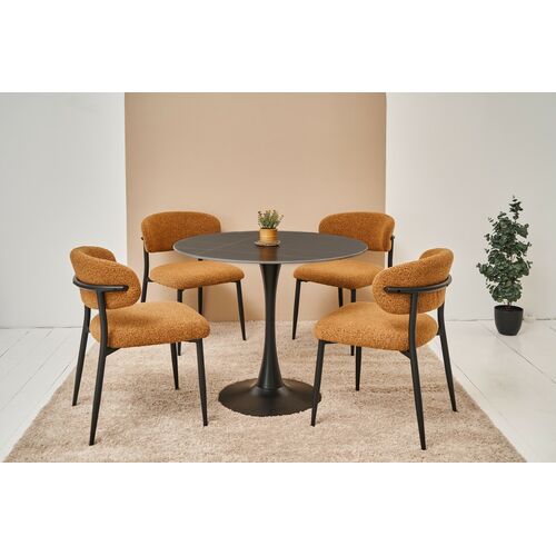 Стілець M-100 гірчичний+чорний - Фото №13