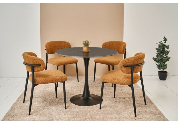 Стілець M-100 гірчичний+чорний - Фото №2