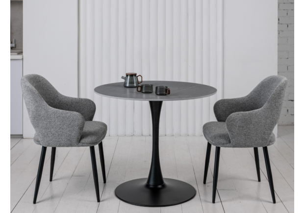 Стілець M-234 холодний сірий+чорний - Фото №2