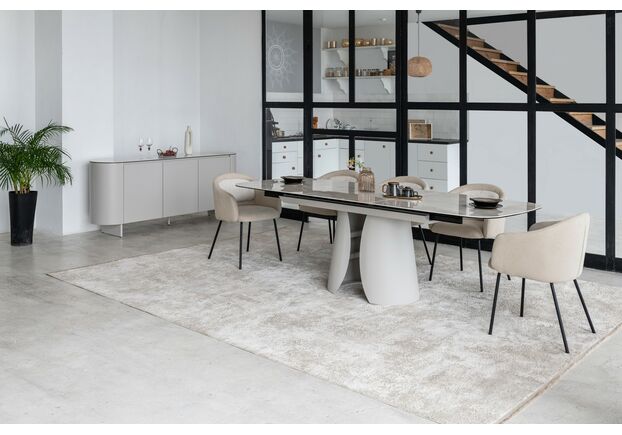 Стілець M-242 кокосове молоко+чорний - Фото №2