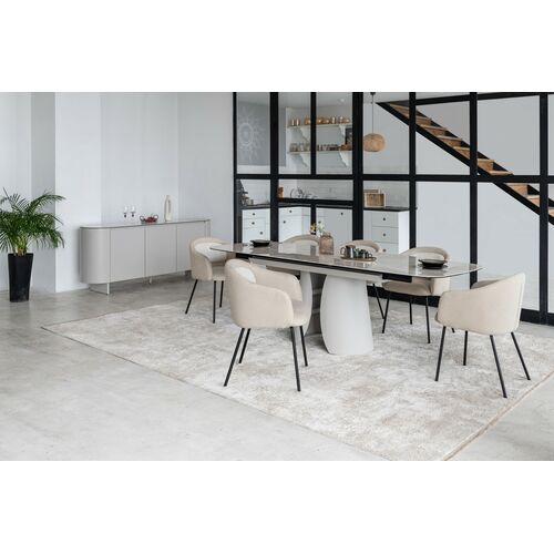 Стілець M-242 кокосове молоко+чорний - Фото №13