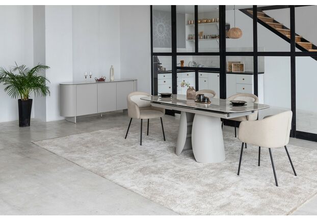 Стілець M-242 кокосове молоко+чорний - Фото №2