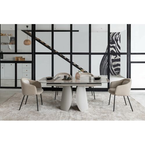 Стілець M-242 кокосове молоко+чорний - Фото №15