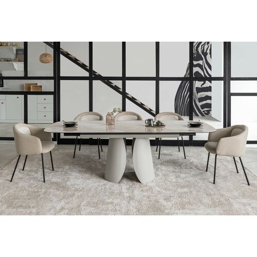 Стілець M-242 кокосове молоко+чорний - Фото №16