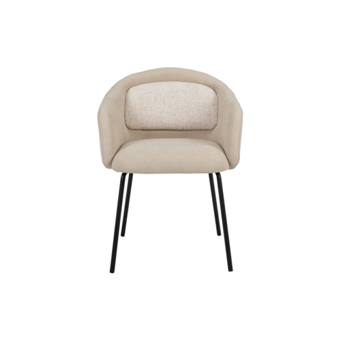 Стілець M-242 кокосове молоко+чорний - Фото №5