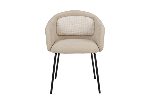 Стілець M-242 кокосове молоко+чорний - Фото №2