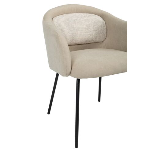 Стілець M-242 кокосове молоко+чорний - Фото №7