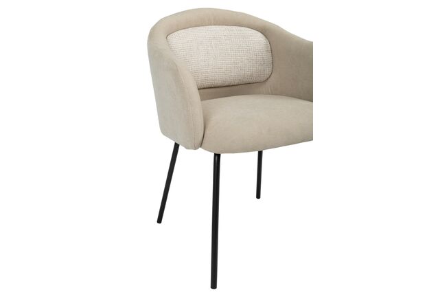 Стілець M-242 кокосове молоко+чорний - Фото №2