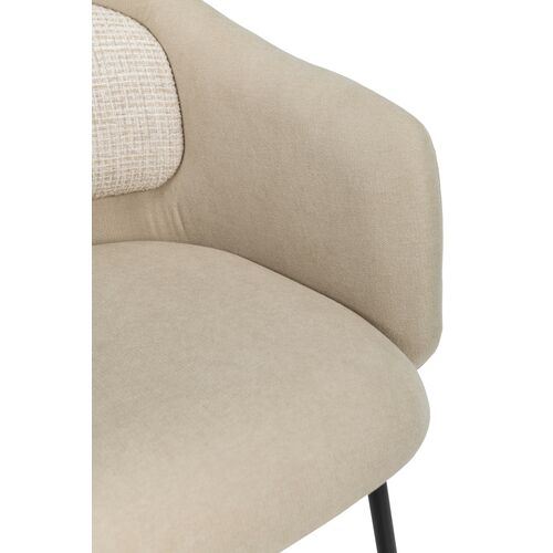 Стілець M-242 кокосове молоко+чорний - Фото №9