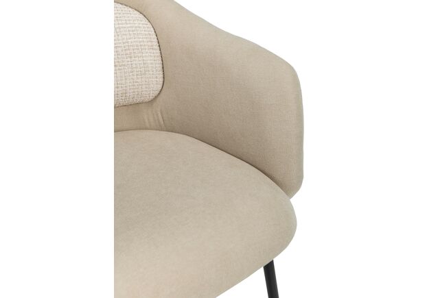 Стілець M-242 кокосове молоко+чорний - Фото №2