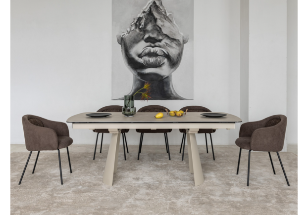 Стілець M-242 шоколадний+чорний - Фото №2