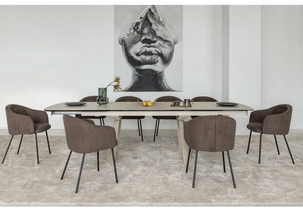 Стілець M-242 шоколадний+чорний - Фото №2