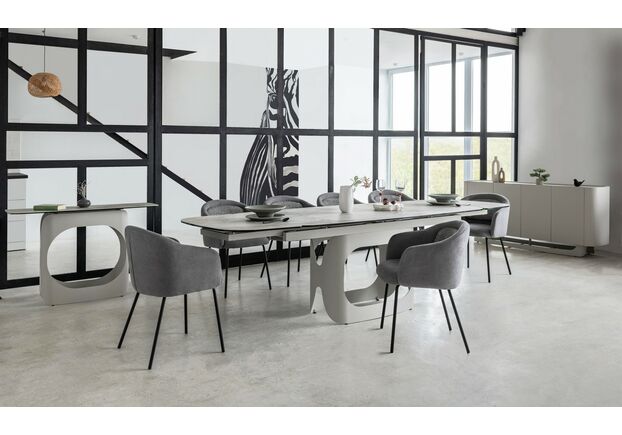 Стілець M-242 туманний сірий+чорний - Фото №2