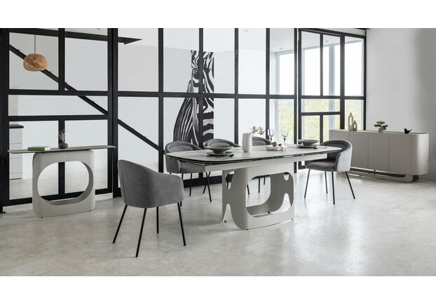 Стілець M-242 туманний сірий+чорний - Фото №2