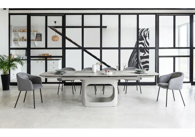 Стілець M-242 туманний сірий+чорний - Фото №2