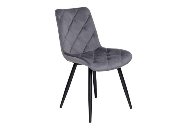 Стілець M-45 сірий велюр+чорний - Фото №1