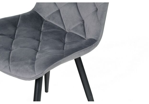 Стілець M-45 сірий велюр+чорний - Фото №2