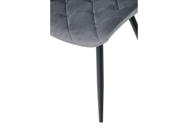 Стілець M-45 сірий велюр+чорний - Фото №2