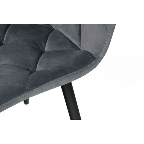 Стілець M-45 сірий велюр+чорний - Фото №9