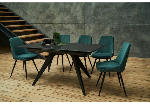 Стілець M-72 смарагдовий+чорний - Фото №2