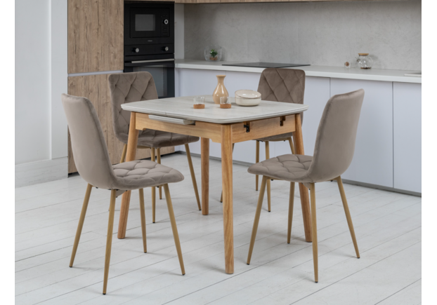 Стілець N-41 капучино велюр+дуб - Фото №2