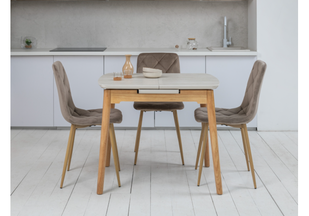 Стілець N-41 капучино велюр+дуб - Фото №2