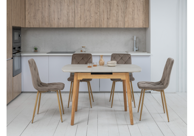 Стілець N-41 капучино велюр+дуб - Фото №2