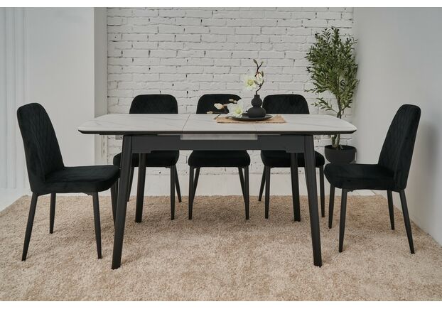 Фото №2. Стілець N-44 чорний велюр+чорний - Meblistico Стілець N-44 чорний велюр+чорний - Фото №2