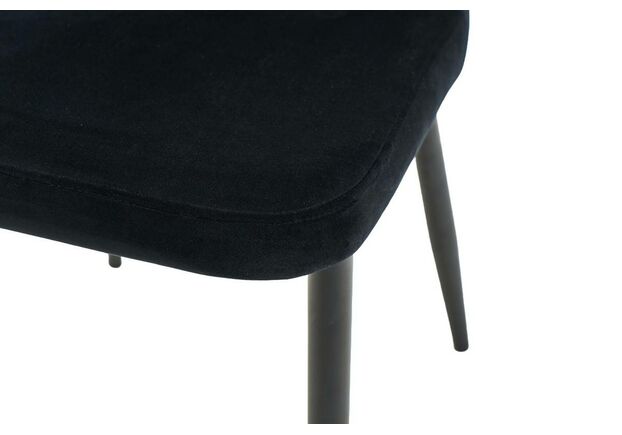 Фото №2. Стілець N-44 чорний велюр+чорний - Meblistico Стілець N-44 чорний велюр+чорний - Фото №2