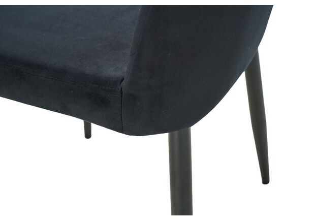 Фото №2. Стілець N-44 чорний велюр+чорний - Meblistico Стілець N-44 чорний велюр+чорний - Фото №2