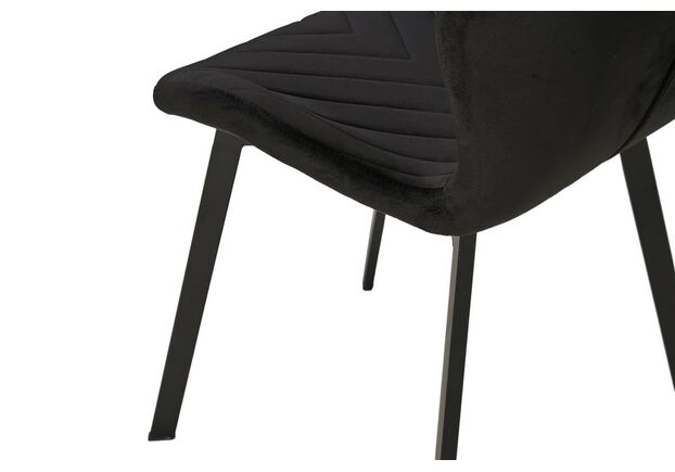 Фото №2. Стілець N-54 чорний велюр+чорний - Meblistico Стілець N-54 чорний велюр+чорний - Фото №2