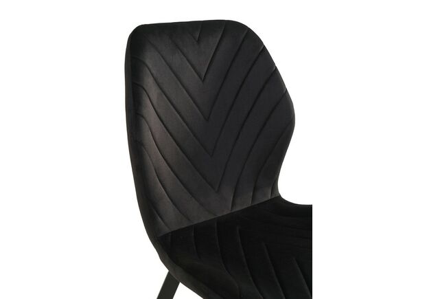 Фото №2. Стілець N-54 чорний велюр+чорний - Meblistico Стілець N-54 чорний велюр+чорний - Фото №2
