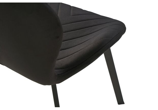 Фото №2. Стілець N-54 чорний велюр+чорний - Meblistico Стілець N-54 чорний велюр+чорний - Фото №2