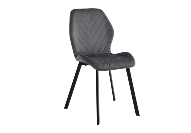 Фото №1. Стул N-54 темно-серый велюр+черный - Meblistico Стул N-54 темно-серый велюр+черный - Фото №1