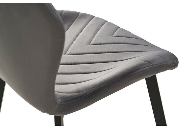 Фото №2. Стул N-54 темно-серый велюр+черный - Meblistico Стул N-54 темно-серый велюр+черный - Фото №2