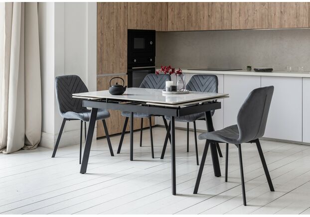 Фото №2. Стул N-54 темно-серый велюр+черный - Meblistico Стул N-54 темно-серый велюр+черный - Фото №2