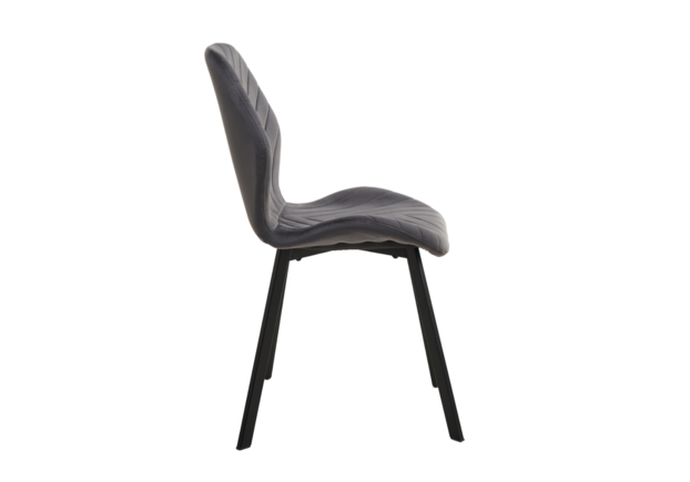 Фото №2. Стул N-54 темно-серый велюр+черный - Meblistico Стул N-54 темно-серый велюр+черный - Фото №2