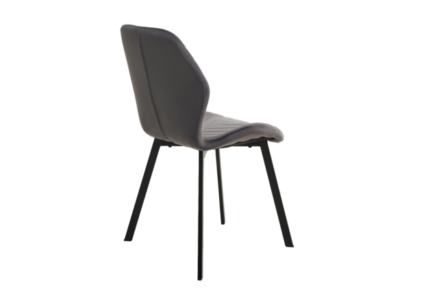 Фото №2. Стул N-54 темно-серый велюр+черный - Meblistico Стул N-54 темно-серый велюр+черный - Фото №2