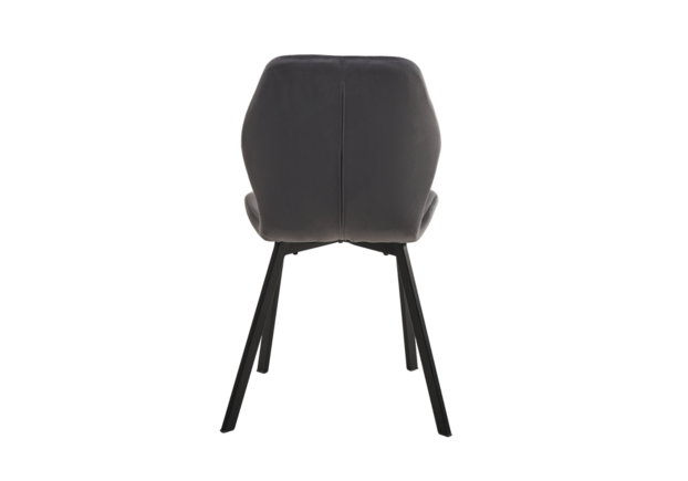 Фото №2. Стул N-54 темно-серый велюр+черный - Meblistico Стул N-54 темно-серый велюр+черный - Фото №2