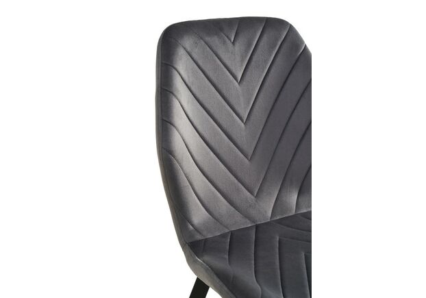 Фото №2. Стул N-54 темно-серый велюр+черный - Meblistico Стул N-54 темно-серый велюр+черный - Фото №2