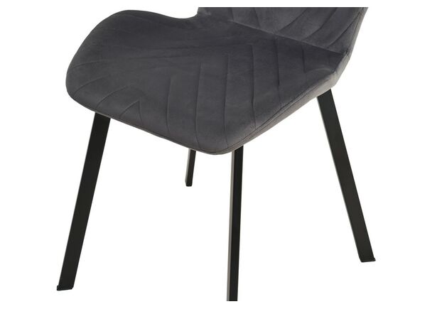 Фото №2. Стул N-54 темно-серый велюр+черный - Meblistico Стул N-54 темно-серый велюр+черный - Фото №2