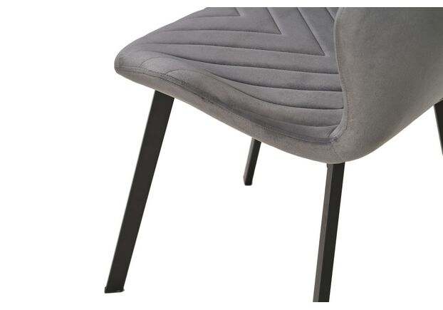 Фото №2. Стул N-54 темно-серый велюр+черный - Meblistico Стул N-54 темно-серый велюр+черный - Фото №2
