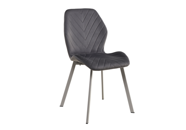 Фото №1. Стілець N-54 темно-сірий велюр+сірий - Meblistico Стілець N-54 темно-сірий велюр+сірий - Фото №1