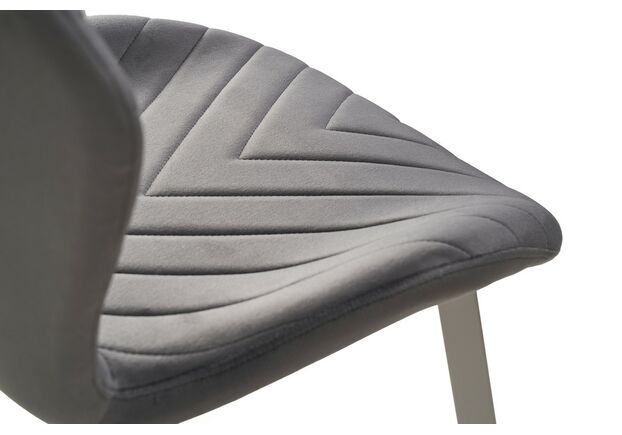 Фото №2. Стілець N-54 темно-сірий велюр+сірий - Meblistico Стілець N-54 темно-сірий велюр+сірий - Фото №2