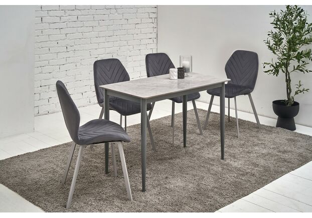 Фото №2. Стілець N-54 темно-сірий велюр+сірий - Meblistico Стілець N-54 темно-сірий велюр+сірий - Фото №2