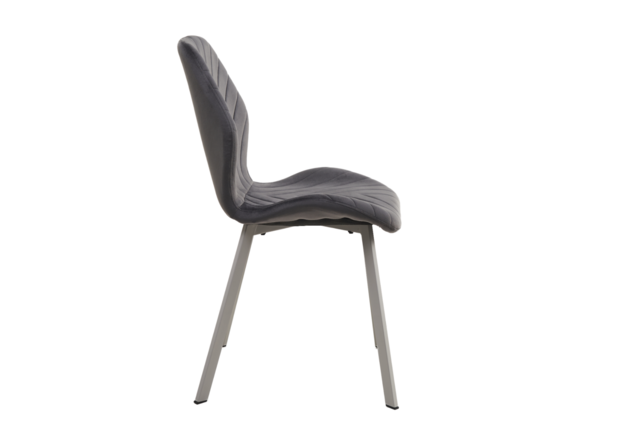 Фото №2. Стілець N-54 темно-сірий велюр+сірий - Meblistico Стілець N-54 темно-сірий велюр+сірий - Фото №2